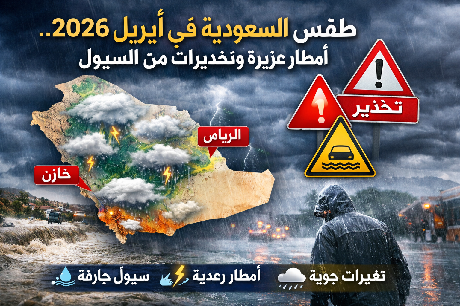 طقس السعودية في أبريل 2026