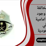 كم مخالفة عدم وجود لوحة امامية في السعودية